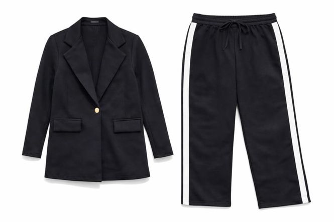 Hoofdbeeld Zwart setje met blazer & pantalon