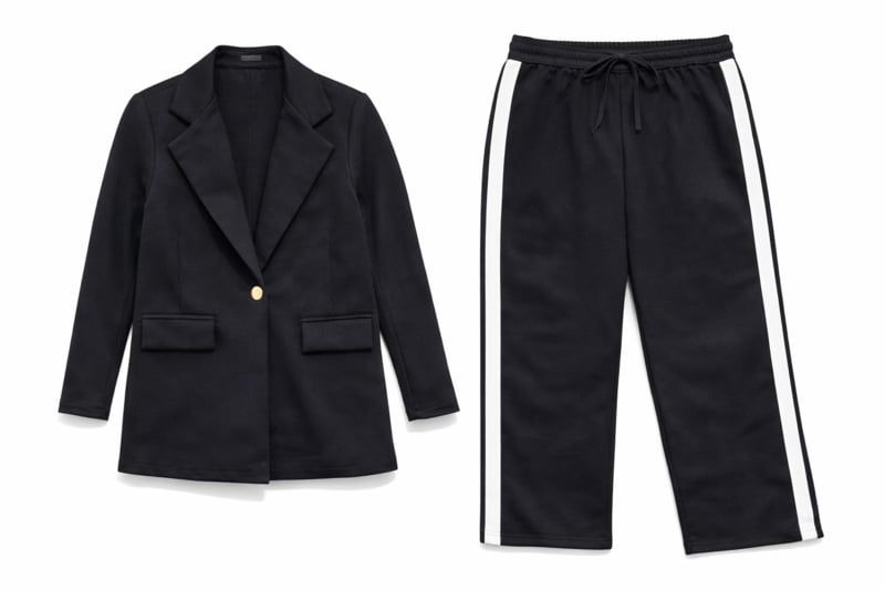 Zwart setje met blazer & pantalon