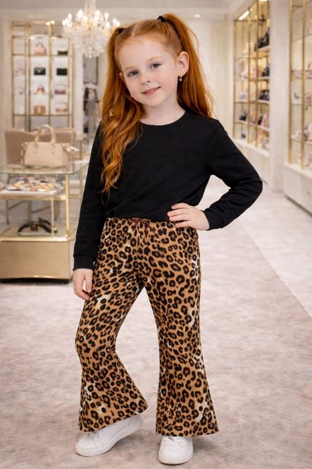 Hoofdbeeld Flared pants panter